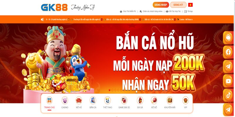 Truy cập vào trang chủ GK88 theo đường link mới nhất